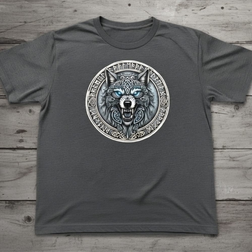 Norse Wolf Rune Shirt • Viking Nordic Tee • Tribal Wolf Graphic - Picture 2 of 12
